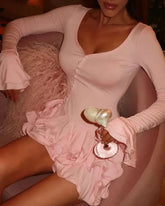Dorinda Ruffle Mini Dress